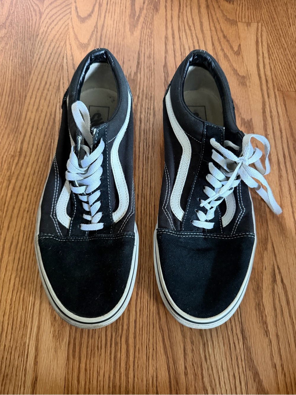 Vans Black & White Low-Top Skate Sneakers